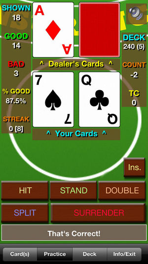 Card Counting - [ BlackJack Teacher Pro +HD ] - Learn to Count Cards