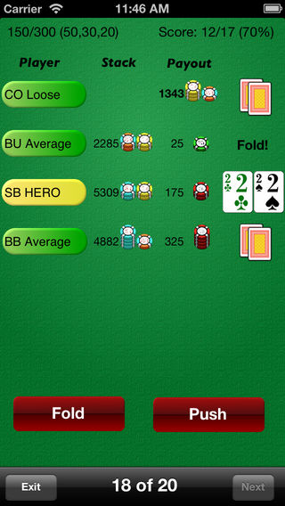 Sit&Go Trainer - Poker Trainer - Poker Tournament Trainer