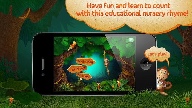 Five little monkeys jumping on the bed for toddler