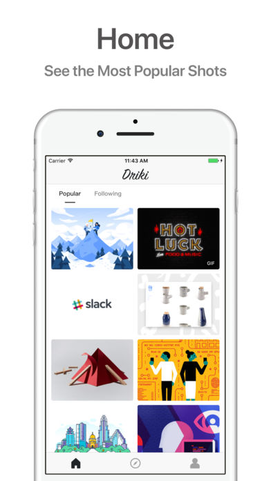 Driki - A Better Dribbble Client