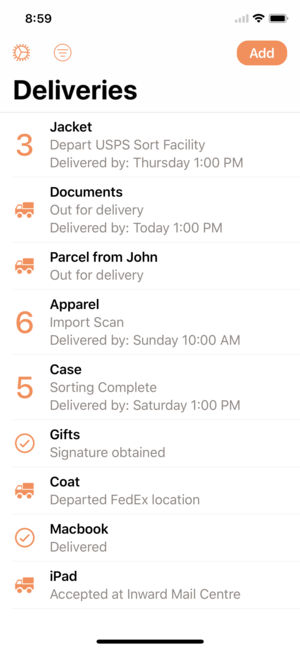 Parcel - Delivery Tracking