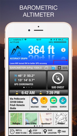 Altimeter GPS PRO - with Barometer, Maps, Compass