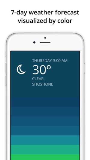 Blue - Beautifully minimal weather forecast